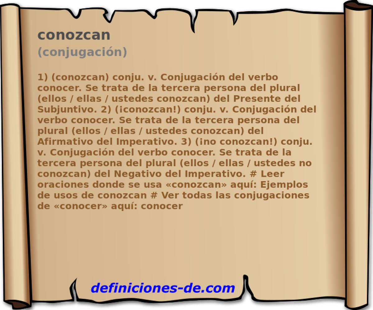 conozcan (conjugacin)