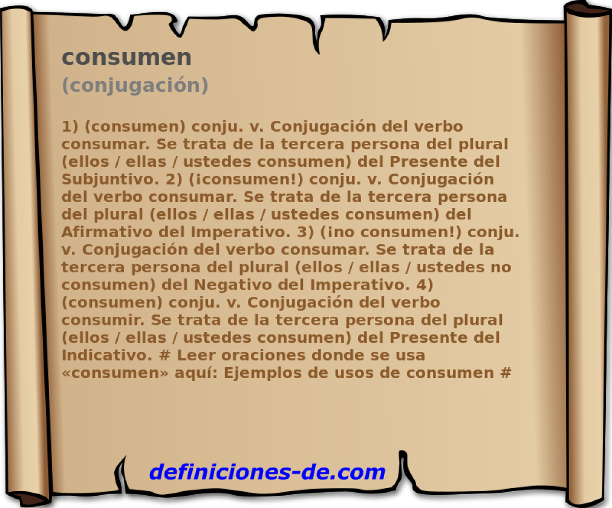 consumen (conjugacin)