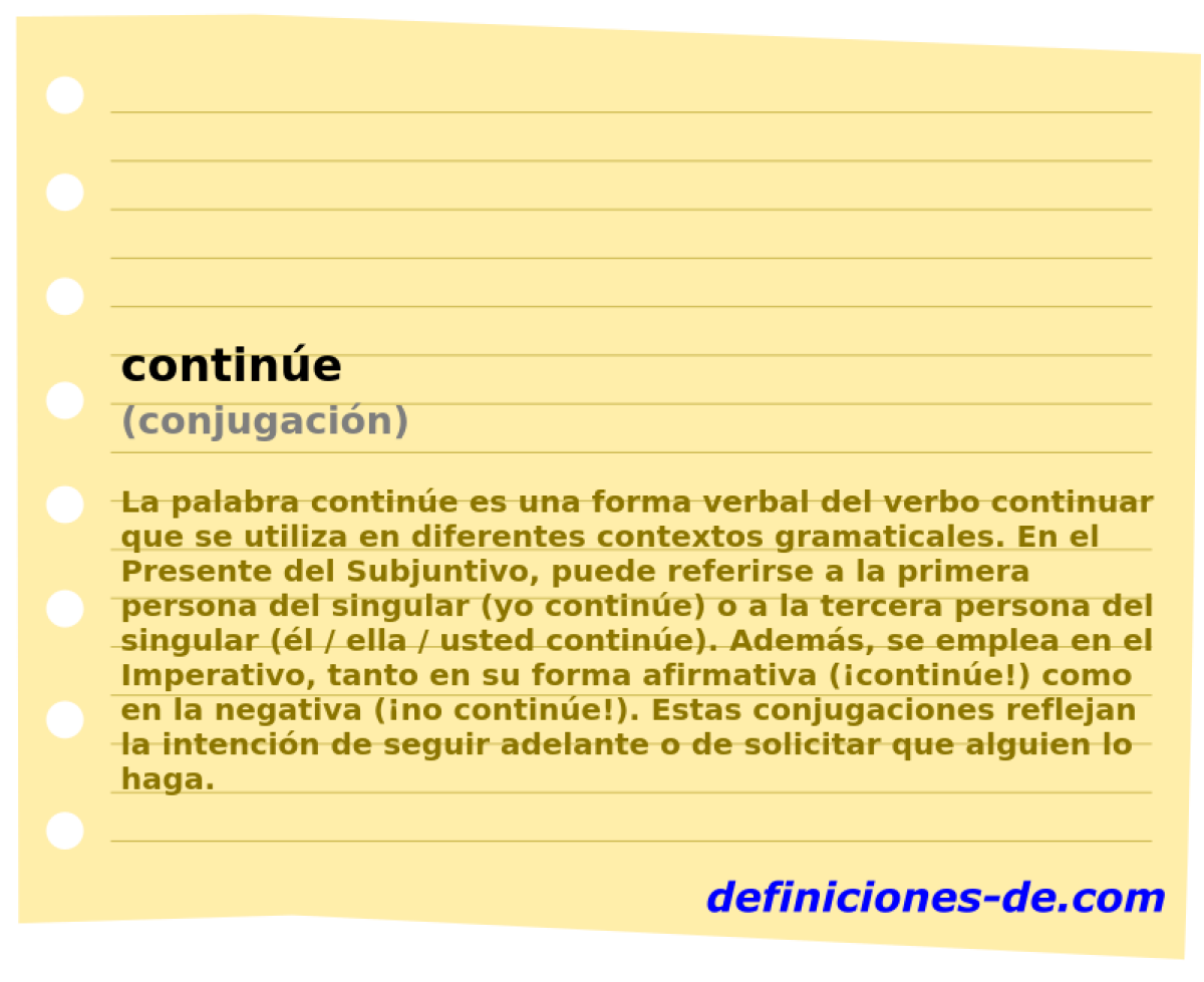 contin�e (conjugaci�n)