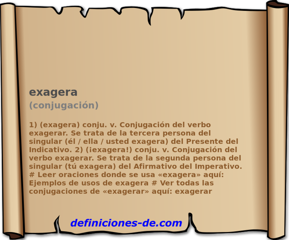 exagera (conjugacin)