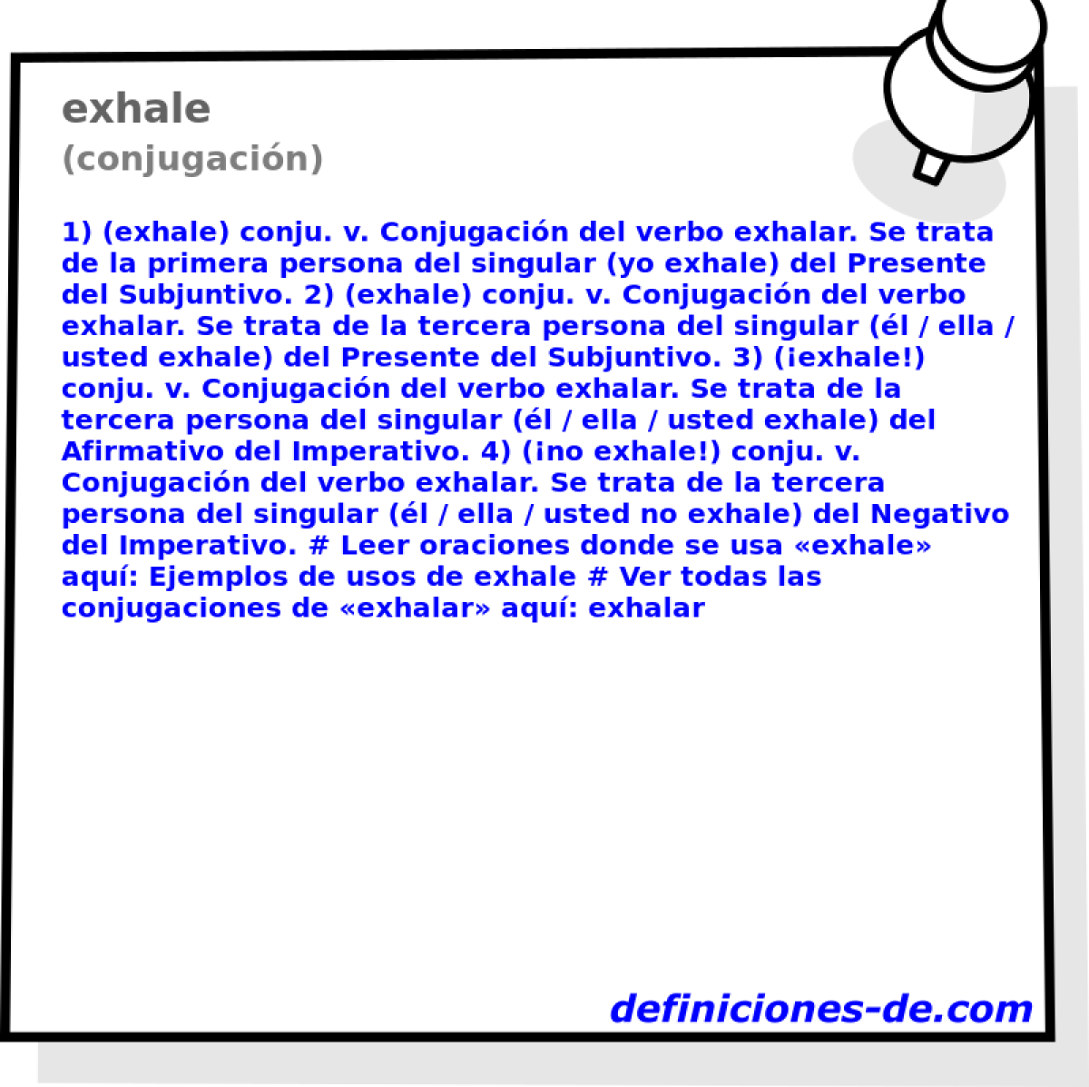 exhale (conjugacin)