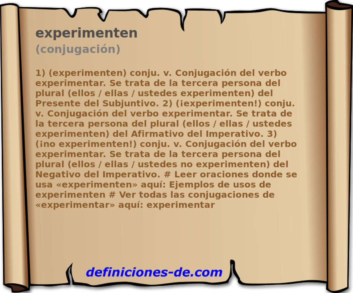 experimenten (conjugacin)