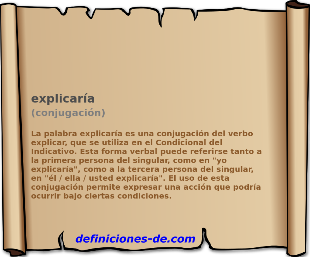 explicar�a (conjugaci�n)