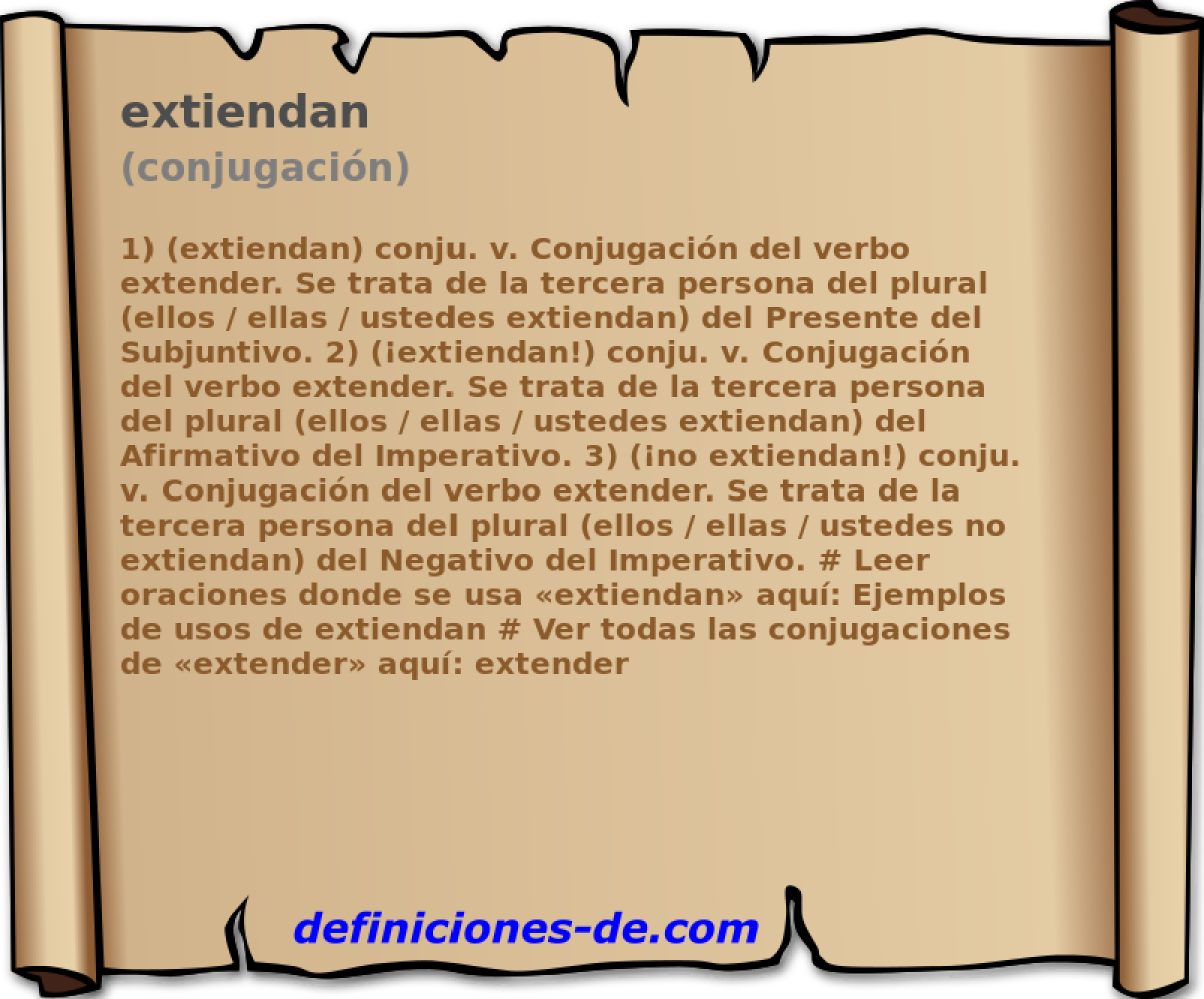 extiendan (conjugacin)