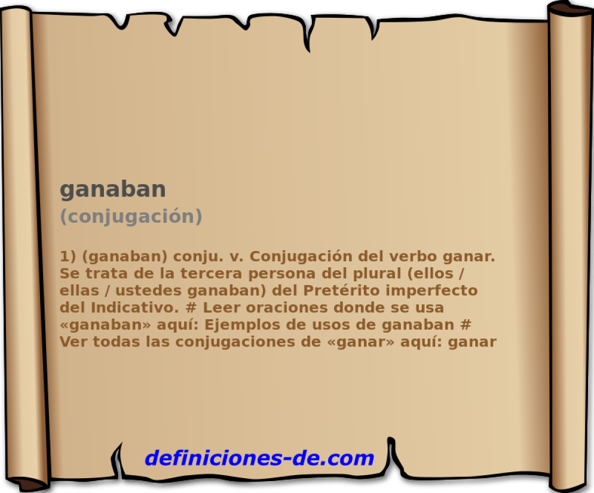 ganaban (conjugacin)