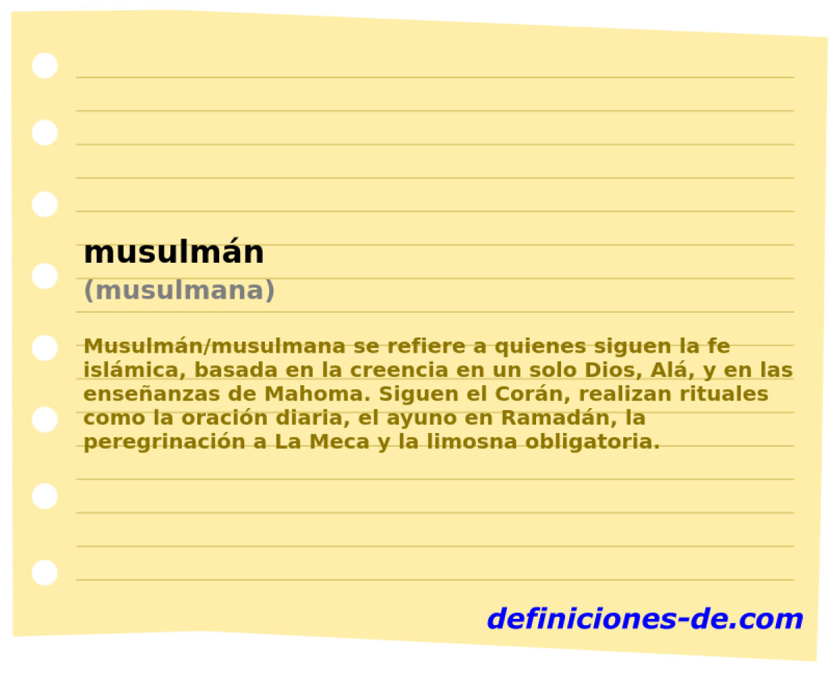 musulmn (musulmana)