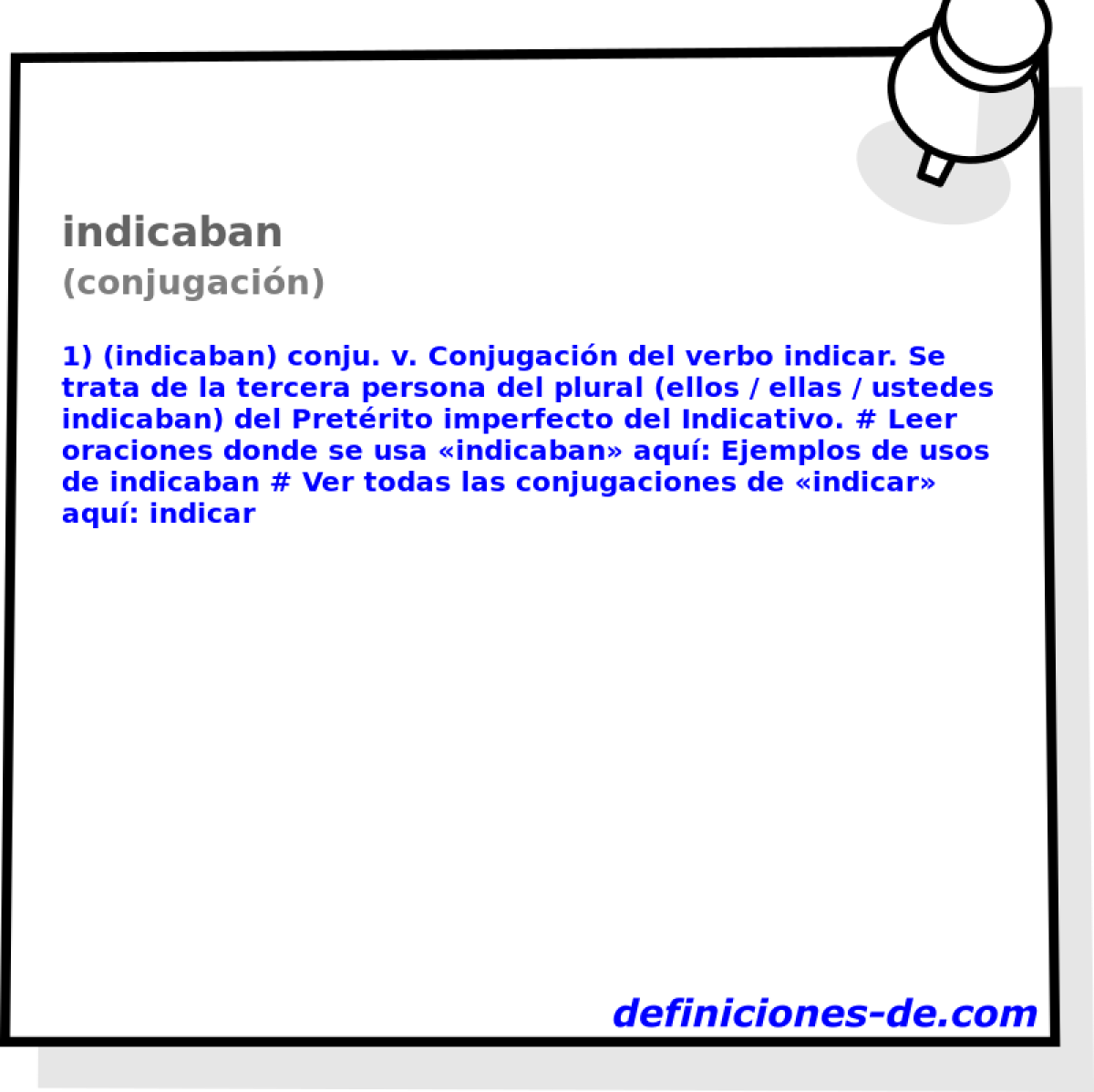 indicaban (conjugacin)