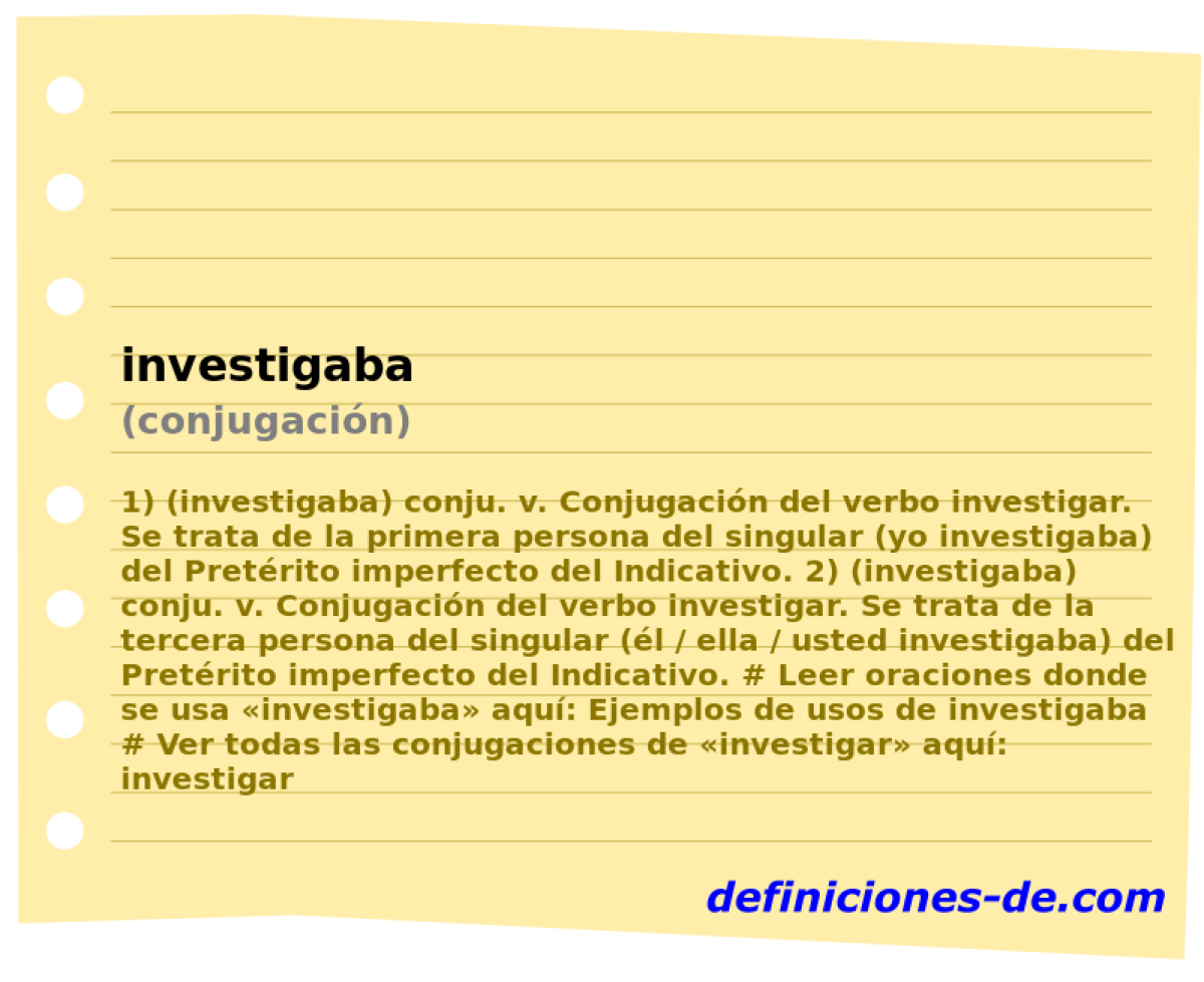 investigaba (conjugacin)