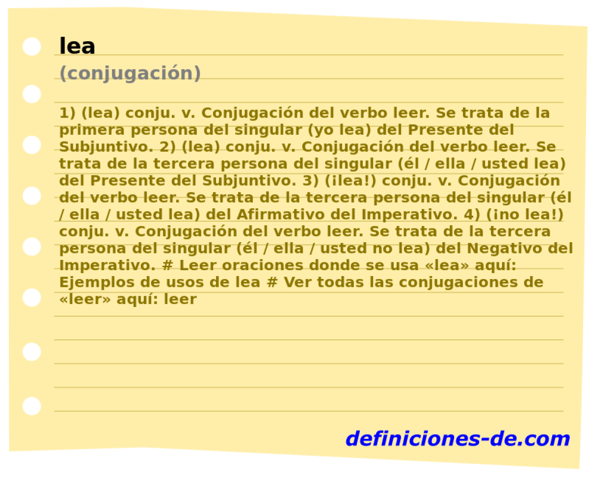 lea (conjugacin)