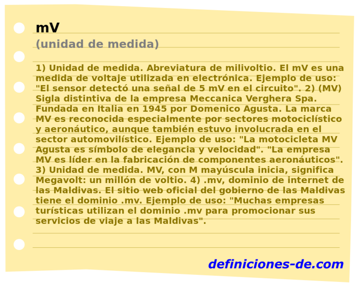 mV (unidad de medida)