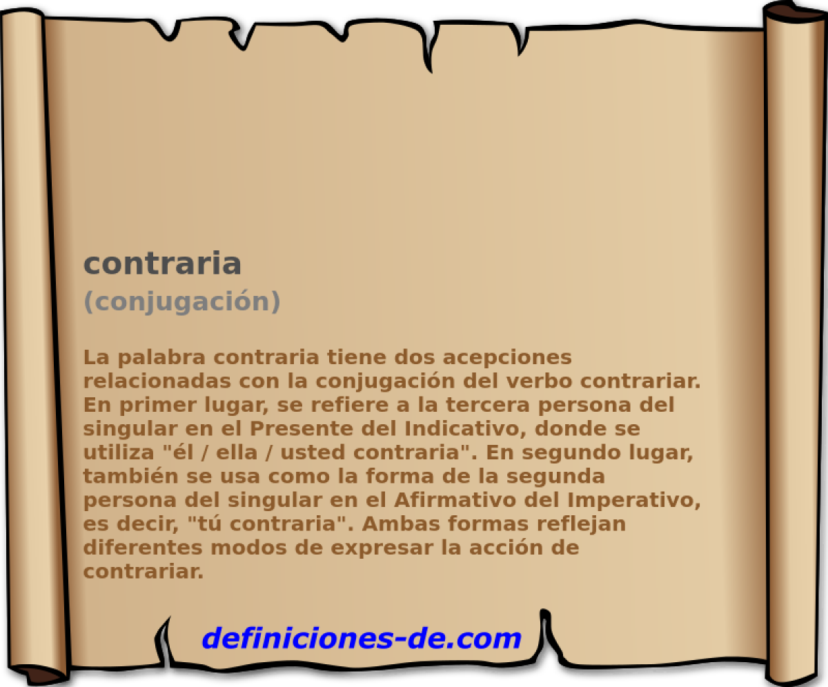 contraria (conjugacin)