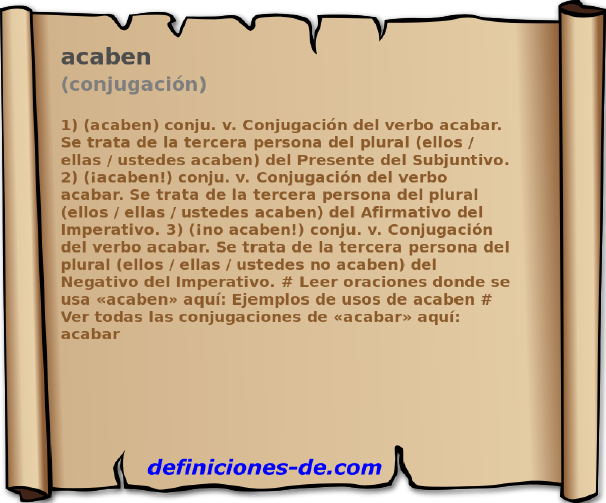 acaben (conjugacin)