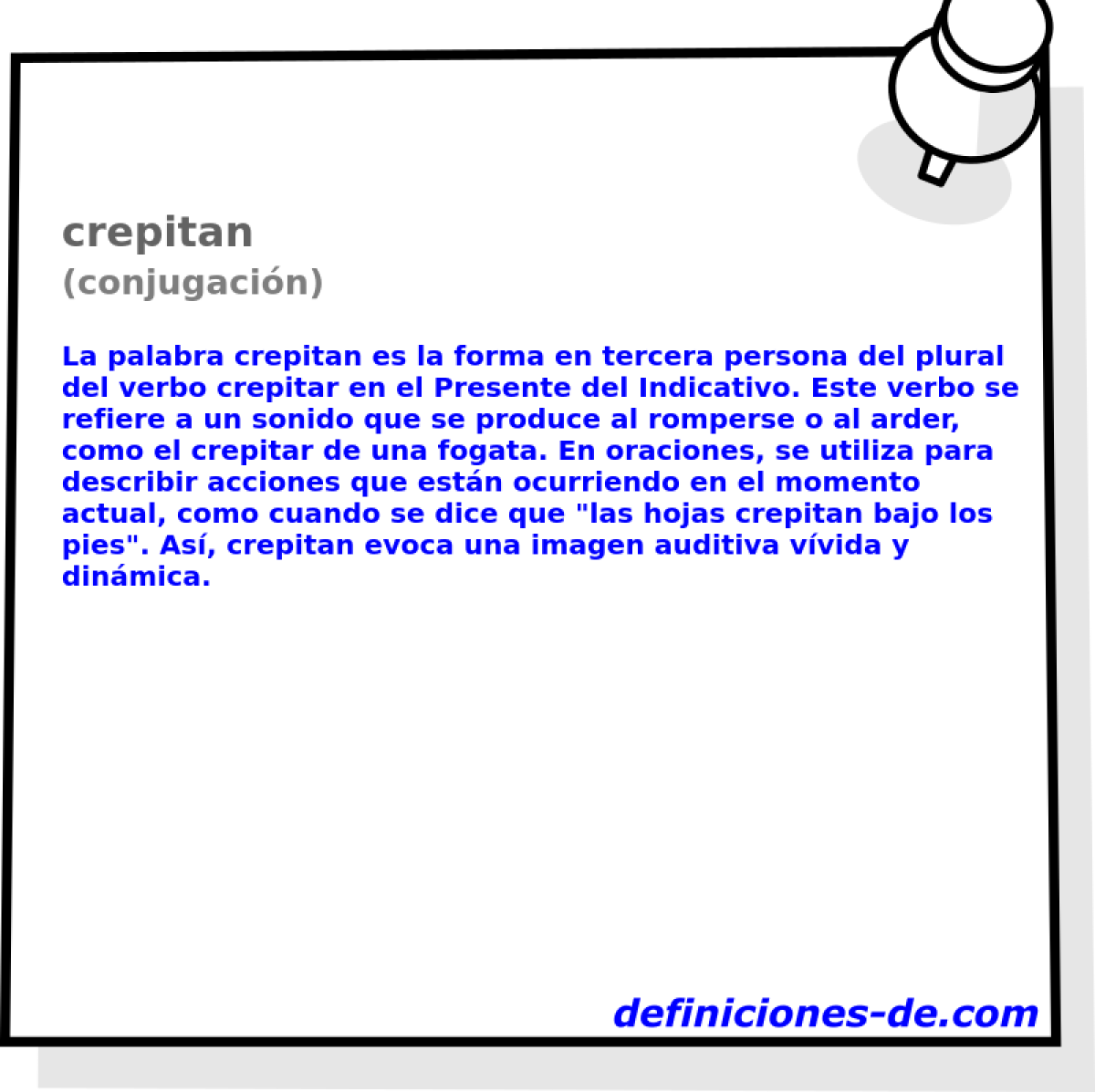 crepitan (conjugaci�n)