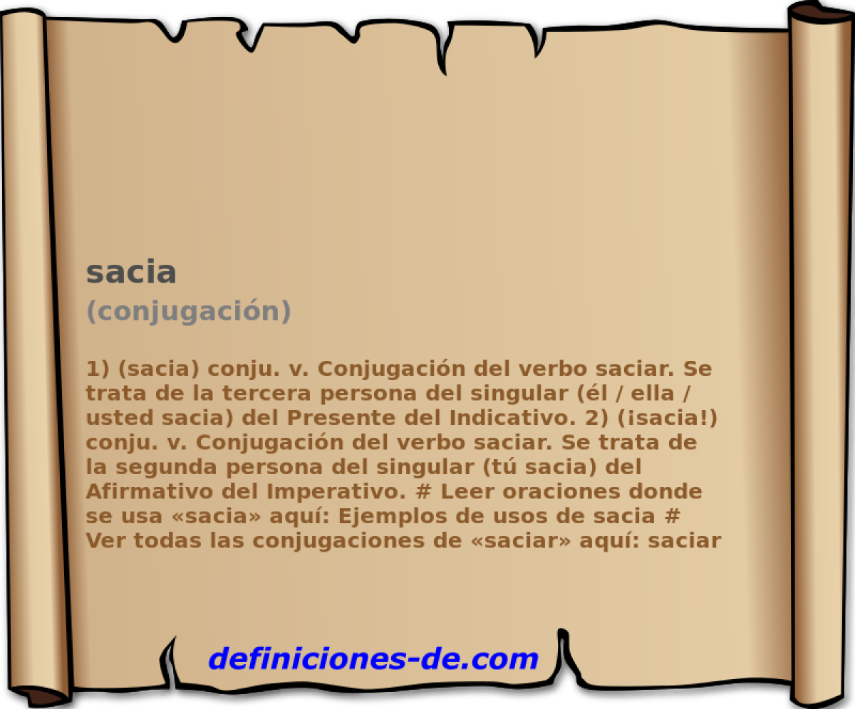 sacia (conjugacin)