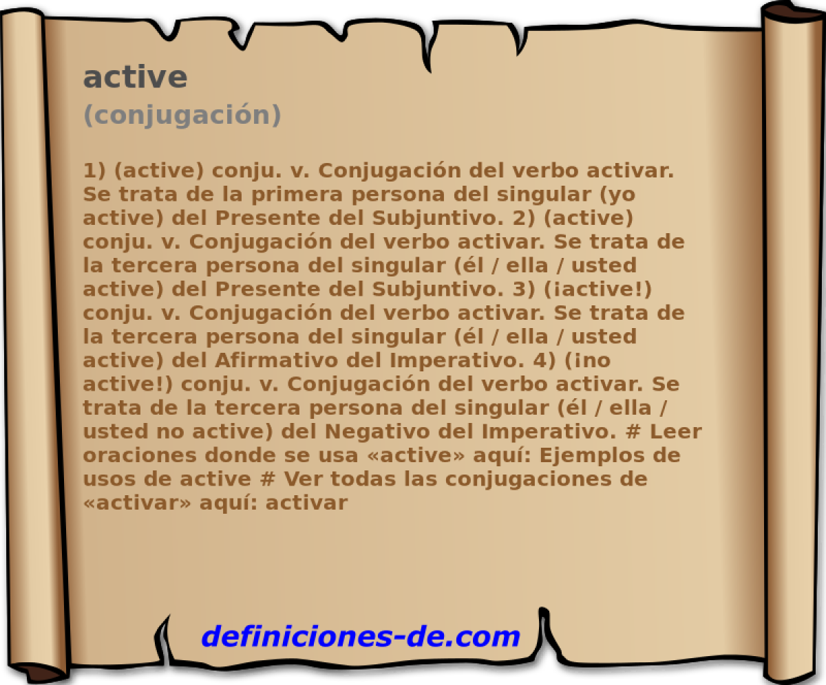 active (conjugacin)