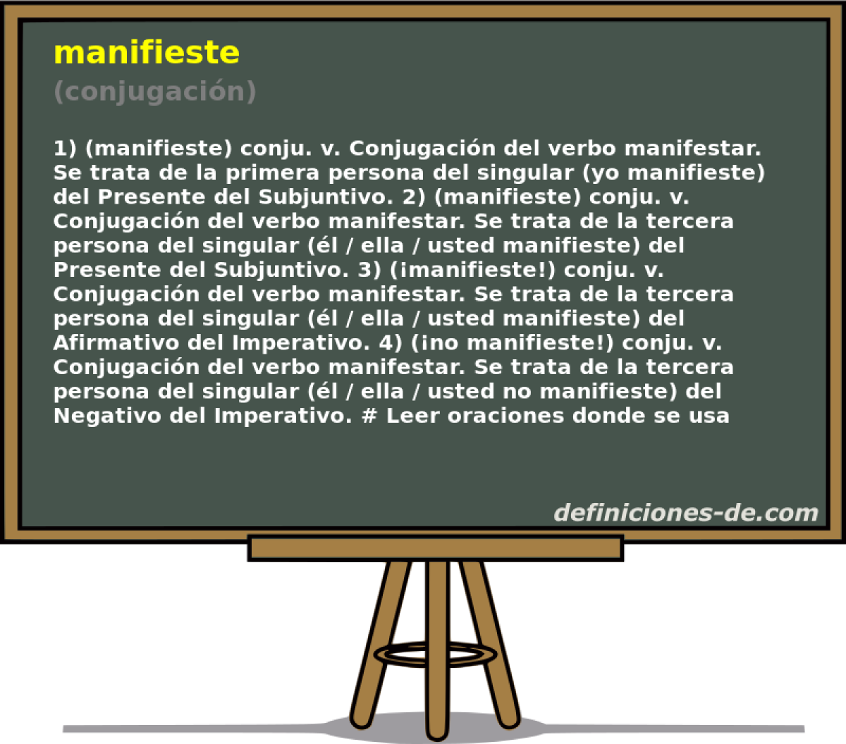 manifieste (conjugacin)