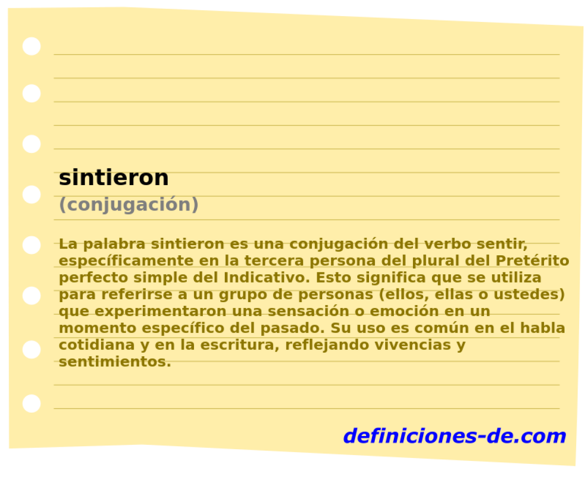 sintieron (conjugaci�n)