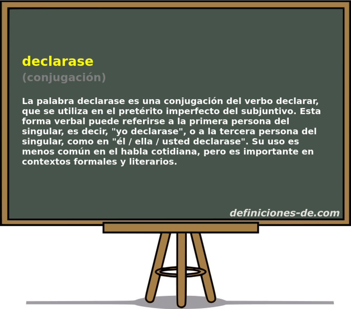 declarase (conjugaci�n)