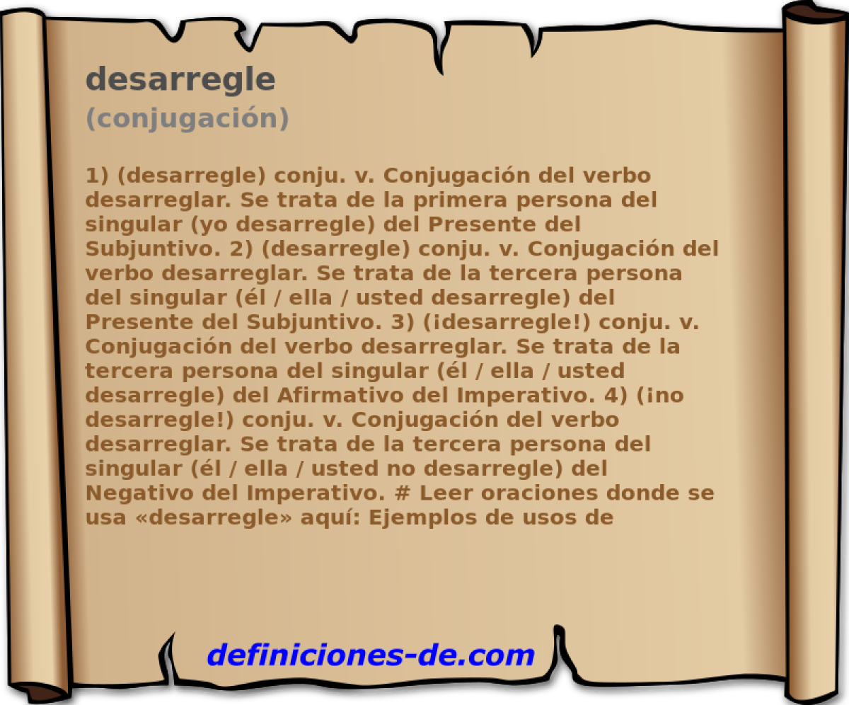 desarregle (conjugacin)