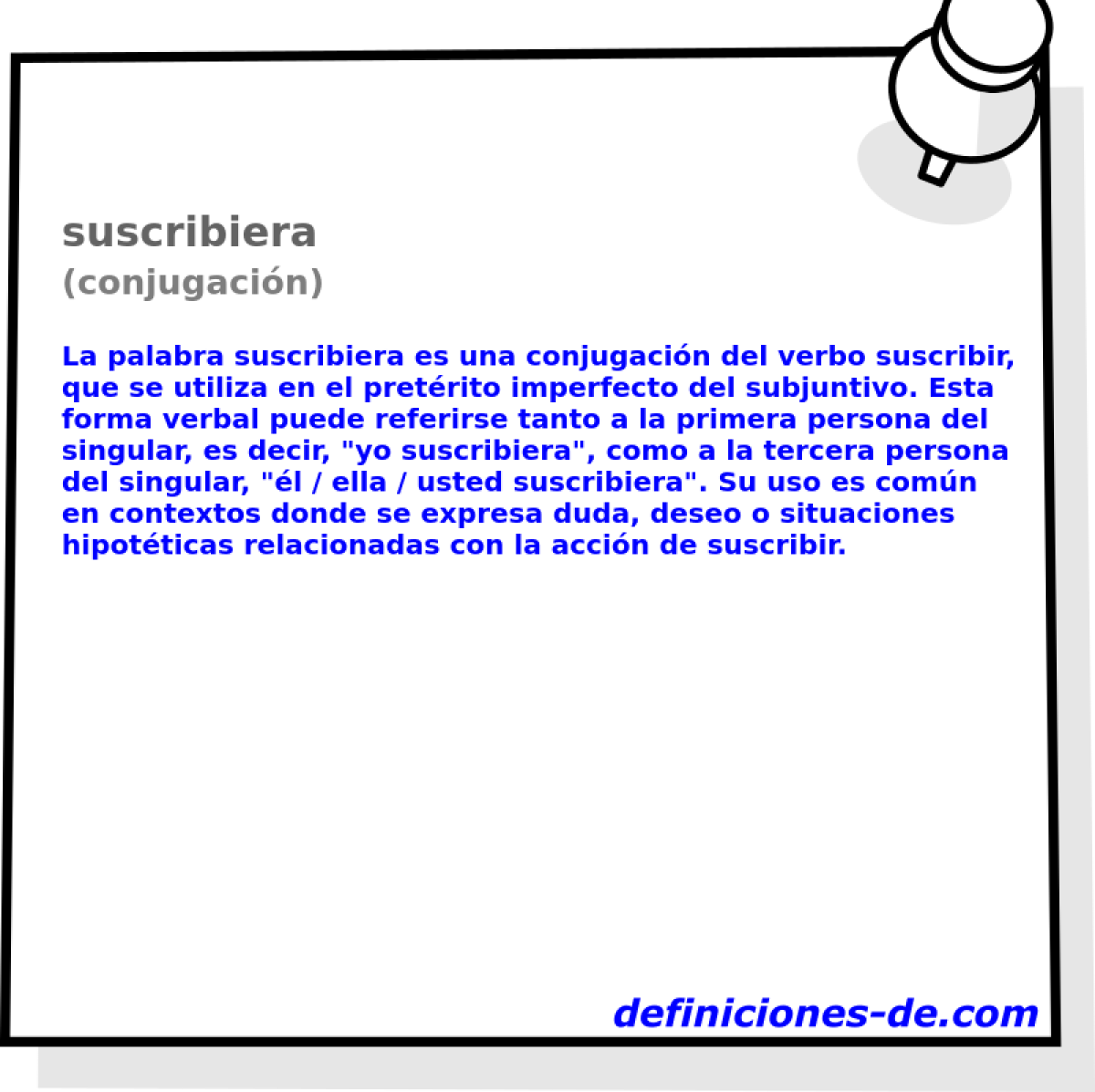 suscribiera (conjugacin)