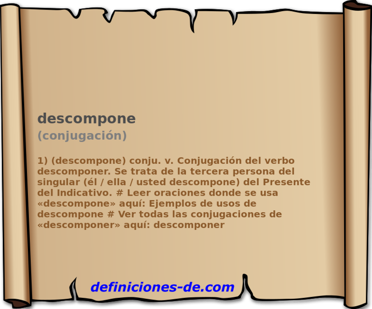 descompone (conjugacin)