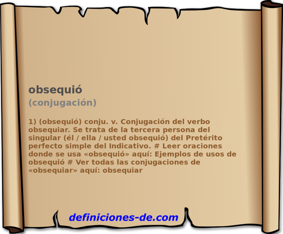 obsequi (conjugacin)