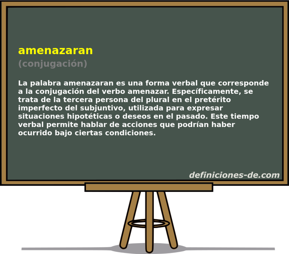 amenazaran (conjugaci�n)