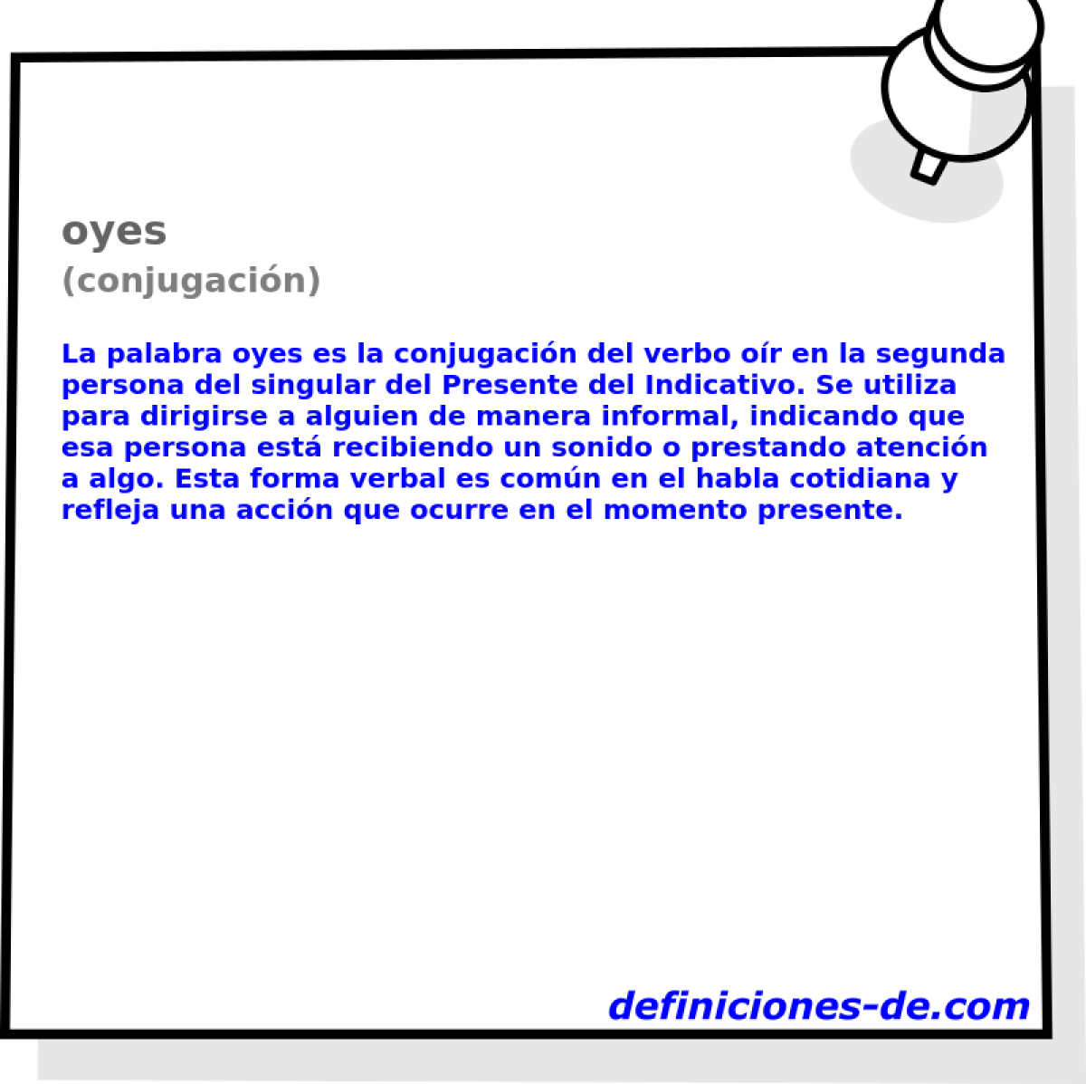 oyes (conjugación)