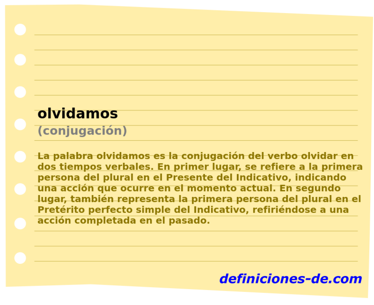 olvidamos (conjugaci�n)