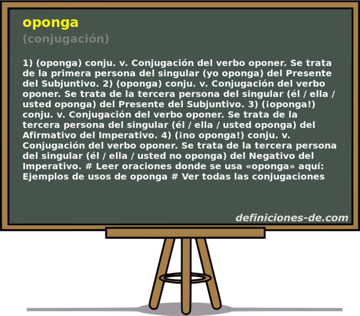 oponga (conjugacin)