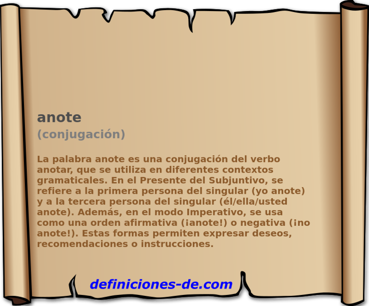 anote (conjugaci�n)