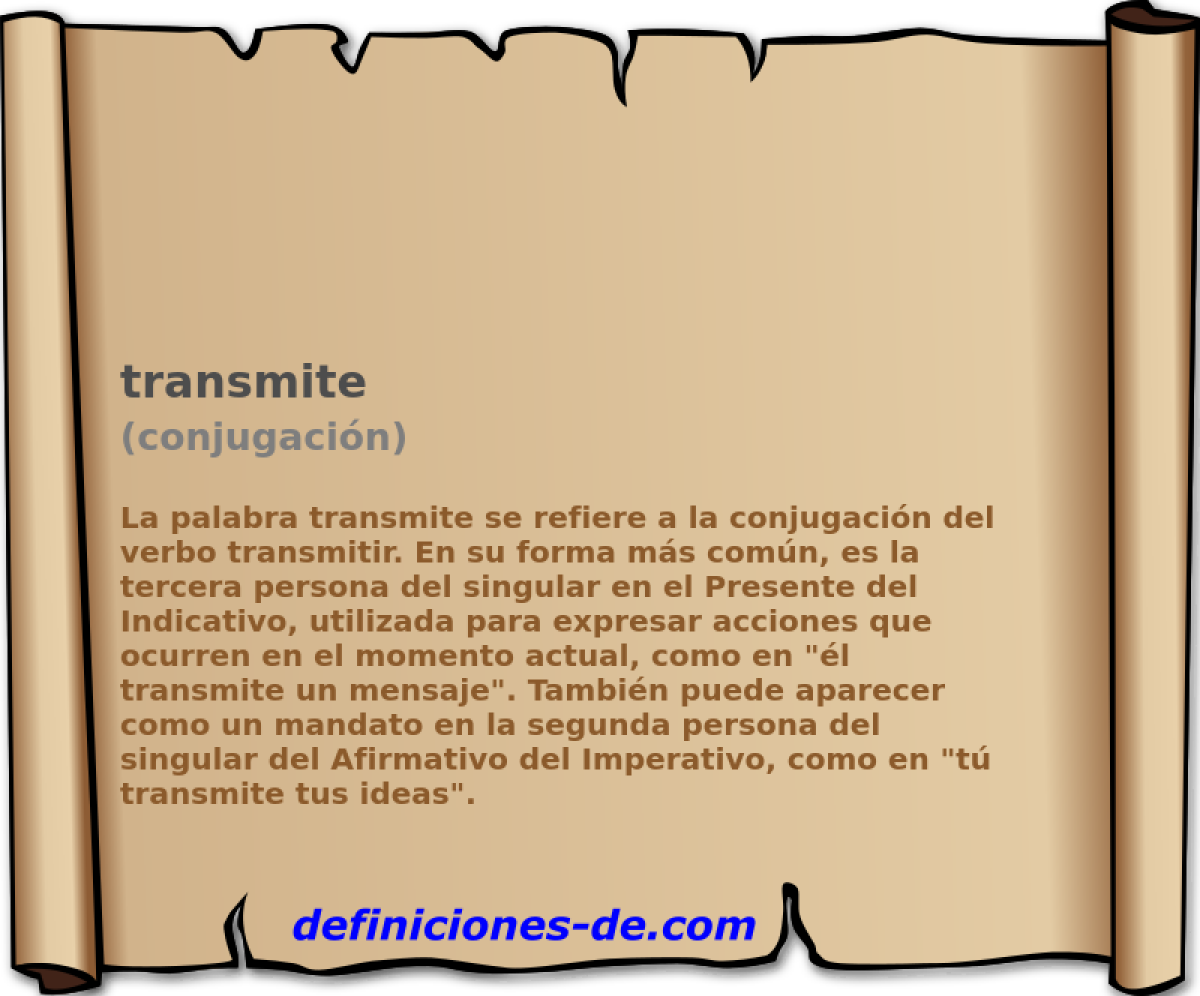 transmite (conjugaci�n)