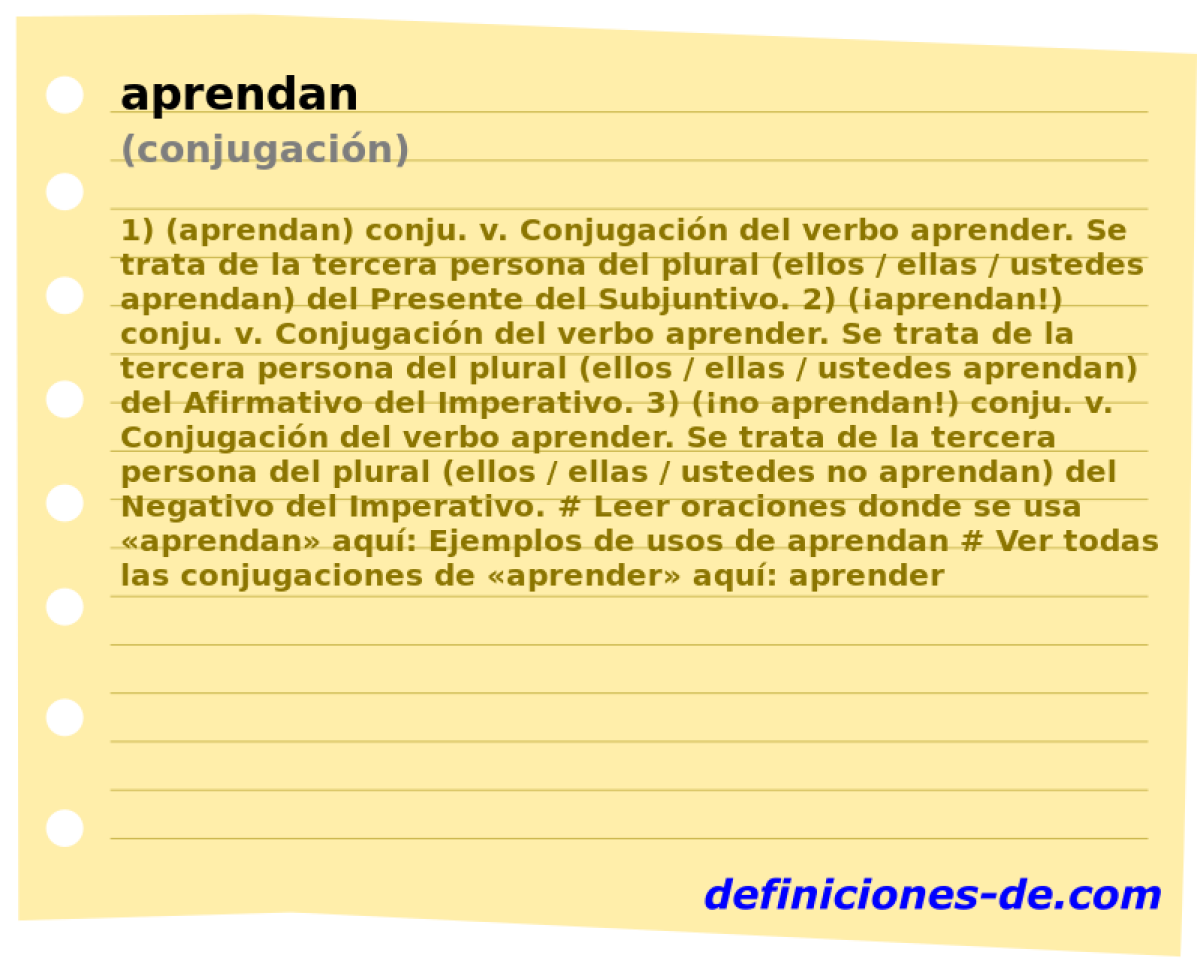 aprendan (conjugacin)