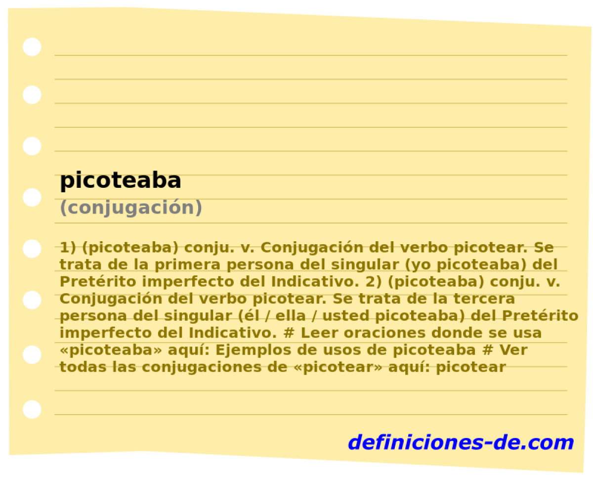 picoteaba (conjugacin)