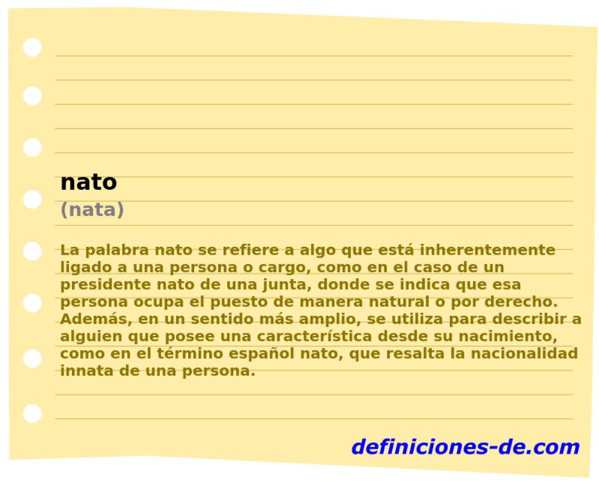 nato (nata)