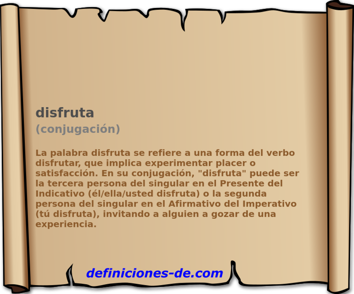 disfruta (conjugaci�n)
