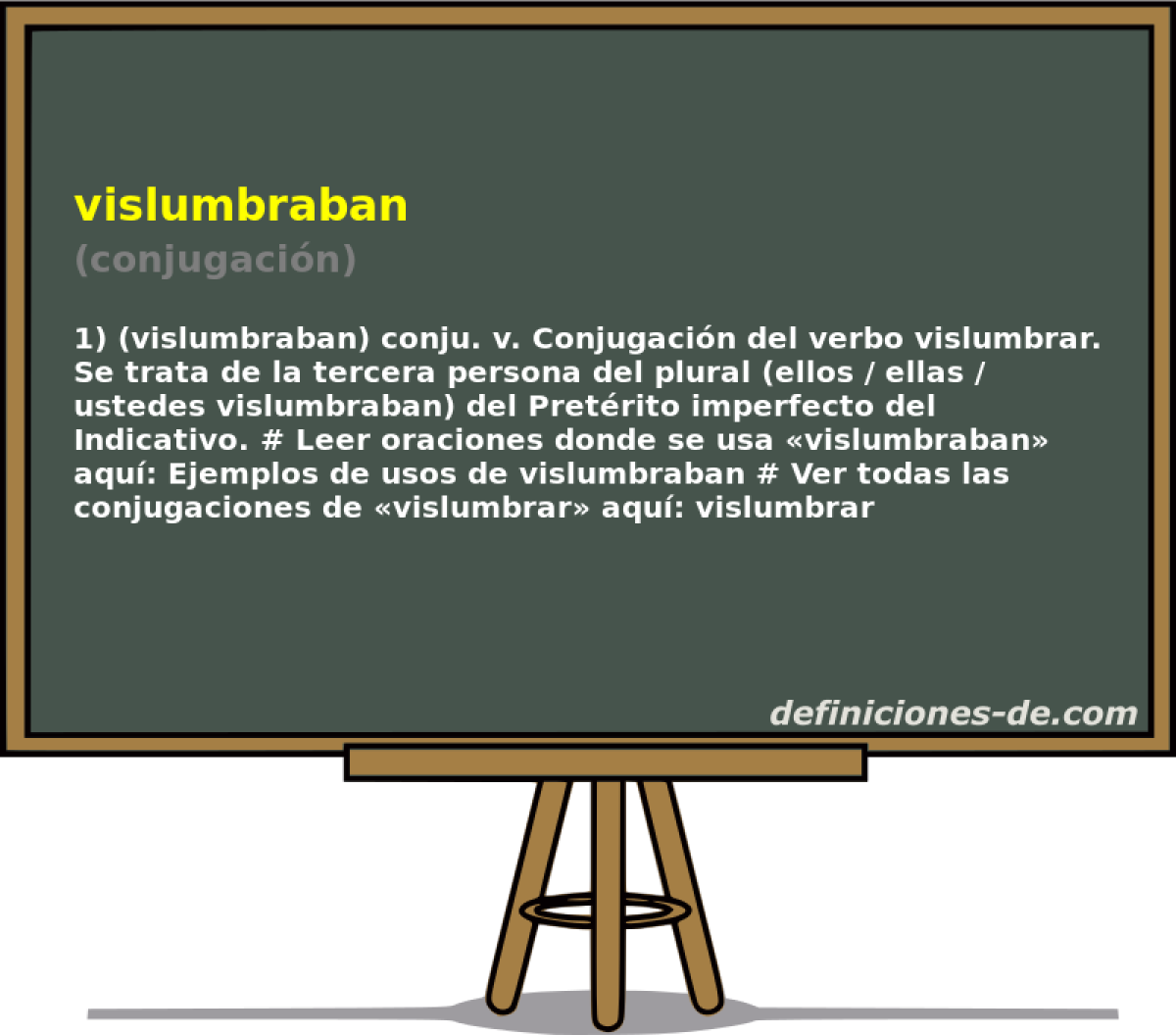 vislumbraban (conjugacin)