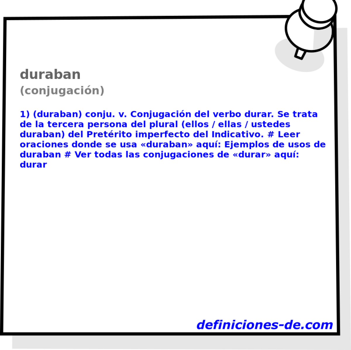 duraban (conjugacin)