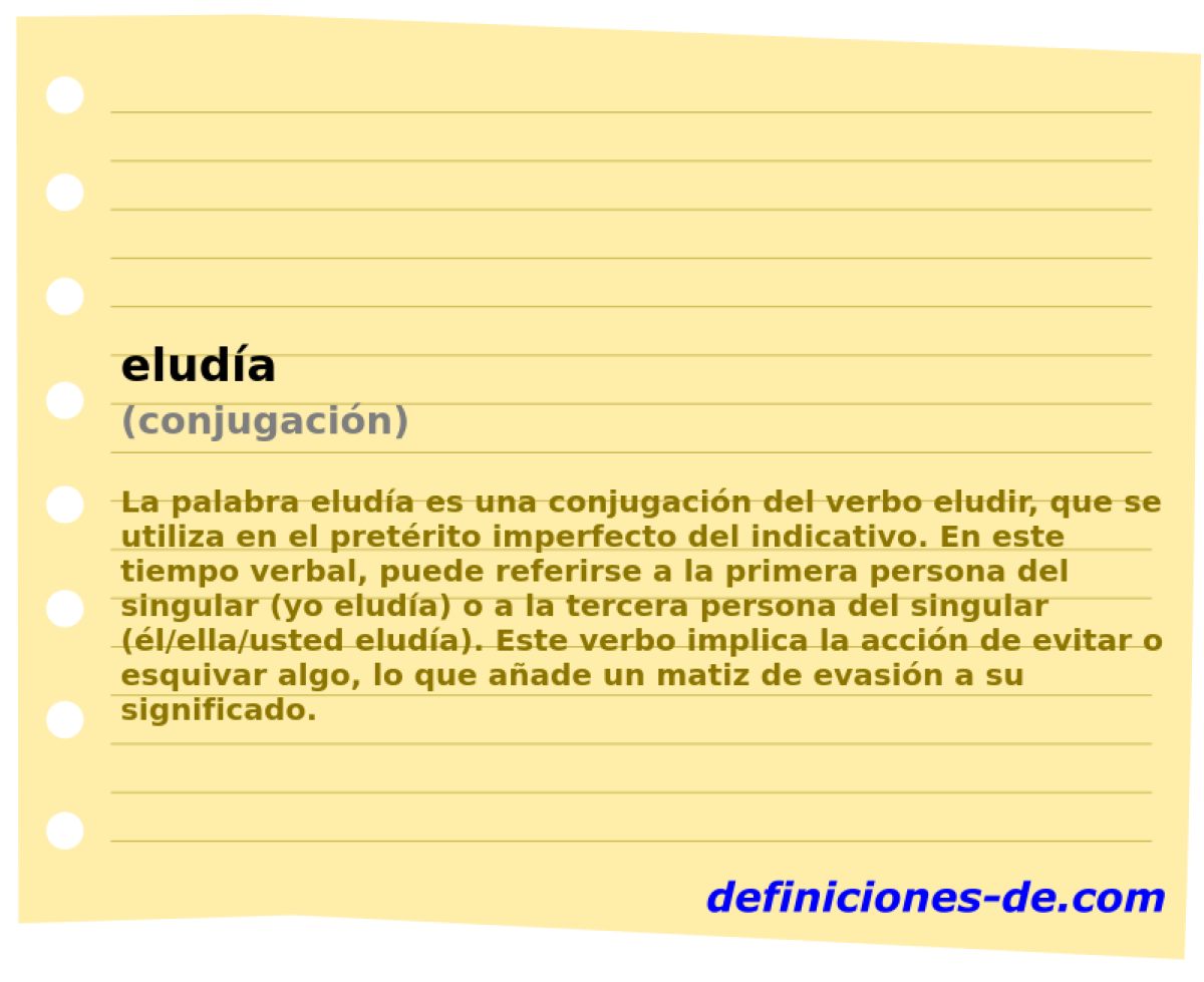 elud�a (conjugaci�n)