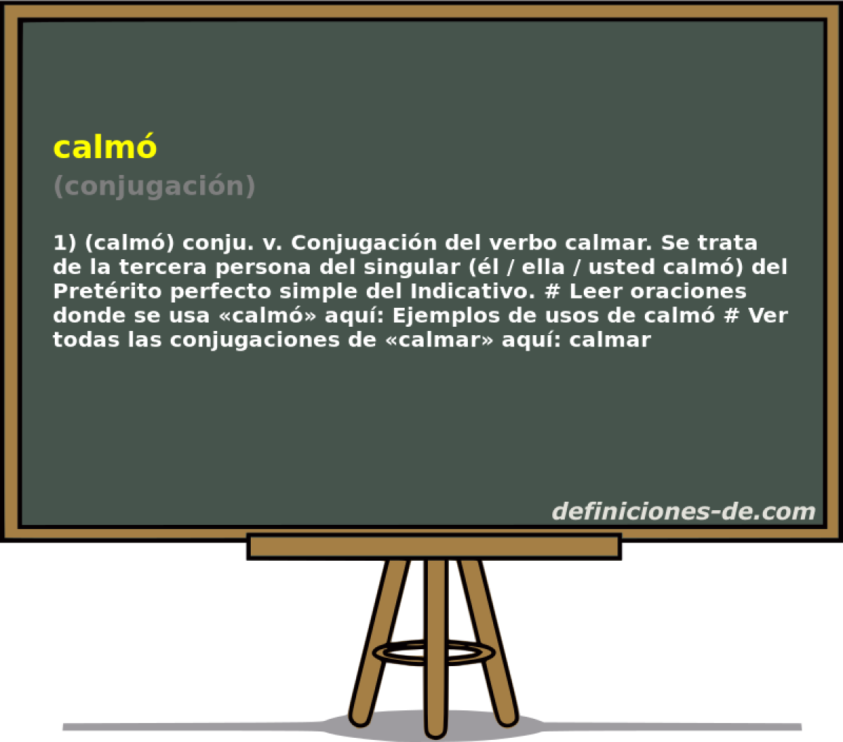calm (conjugacin)
