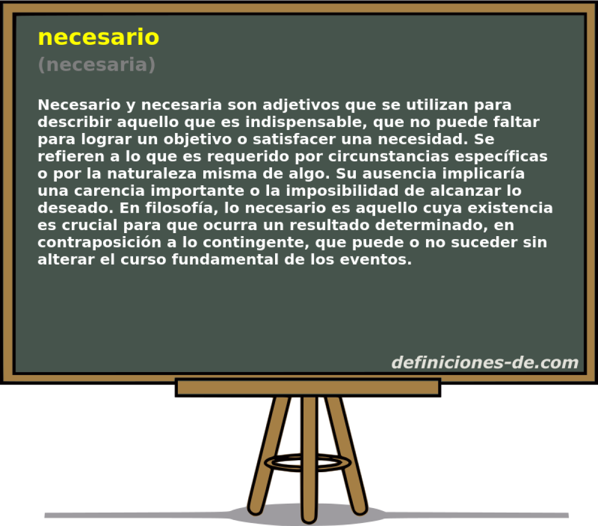 necesario (necesaria)