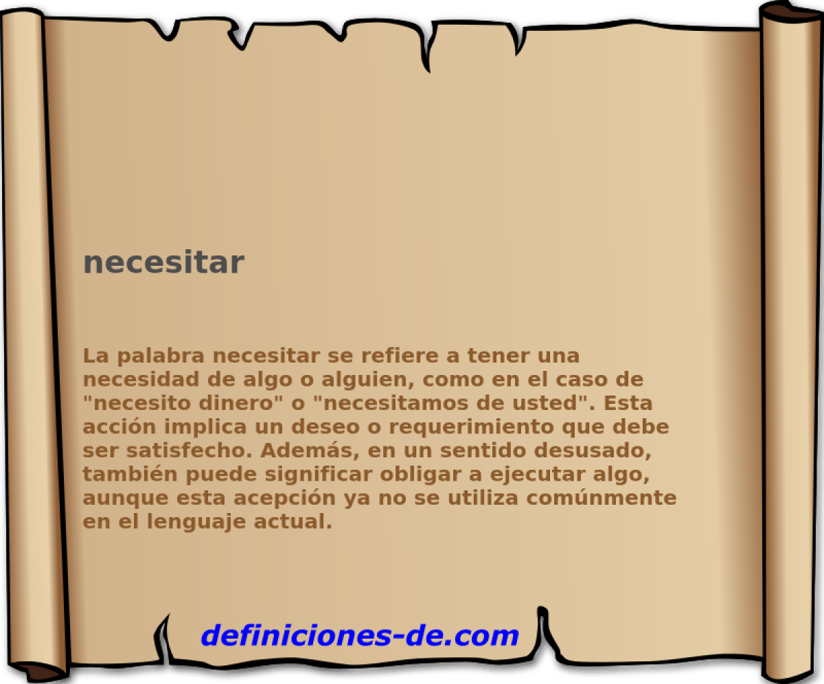 necesitar 