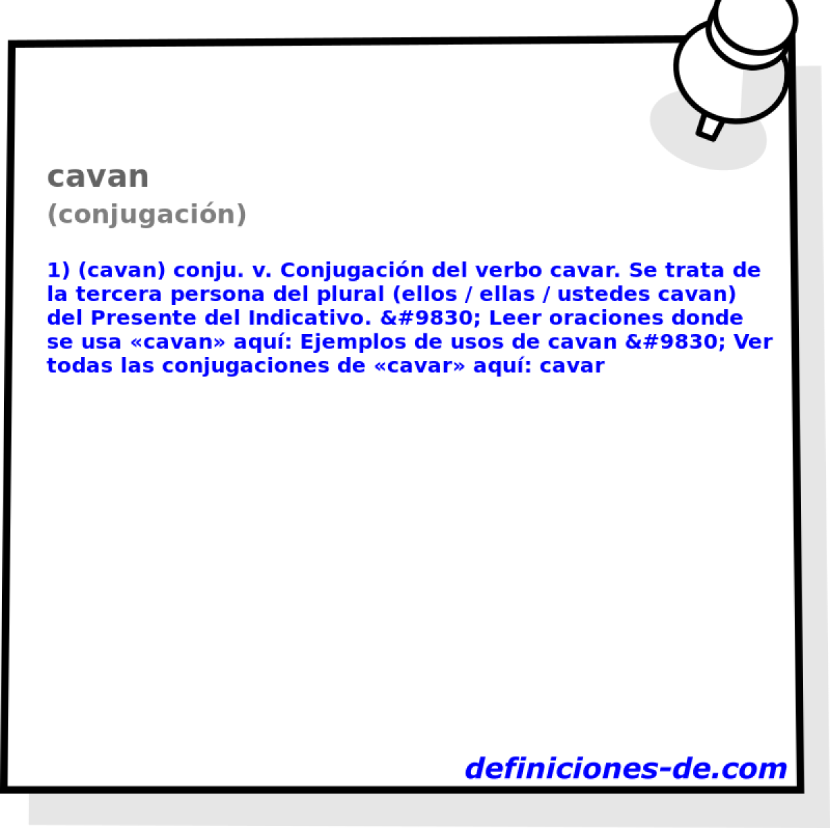 cavan (conjugacin)