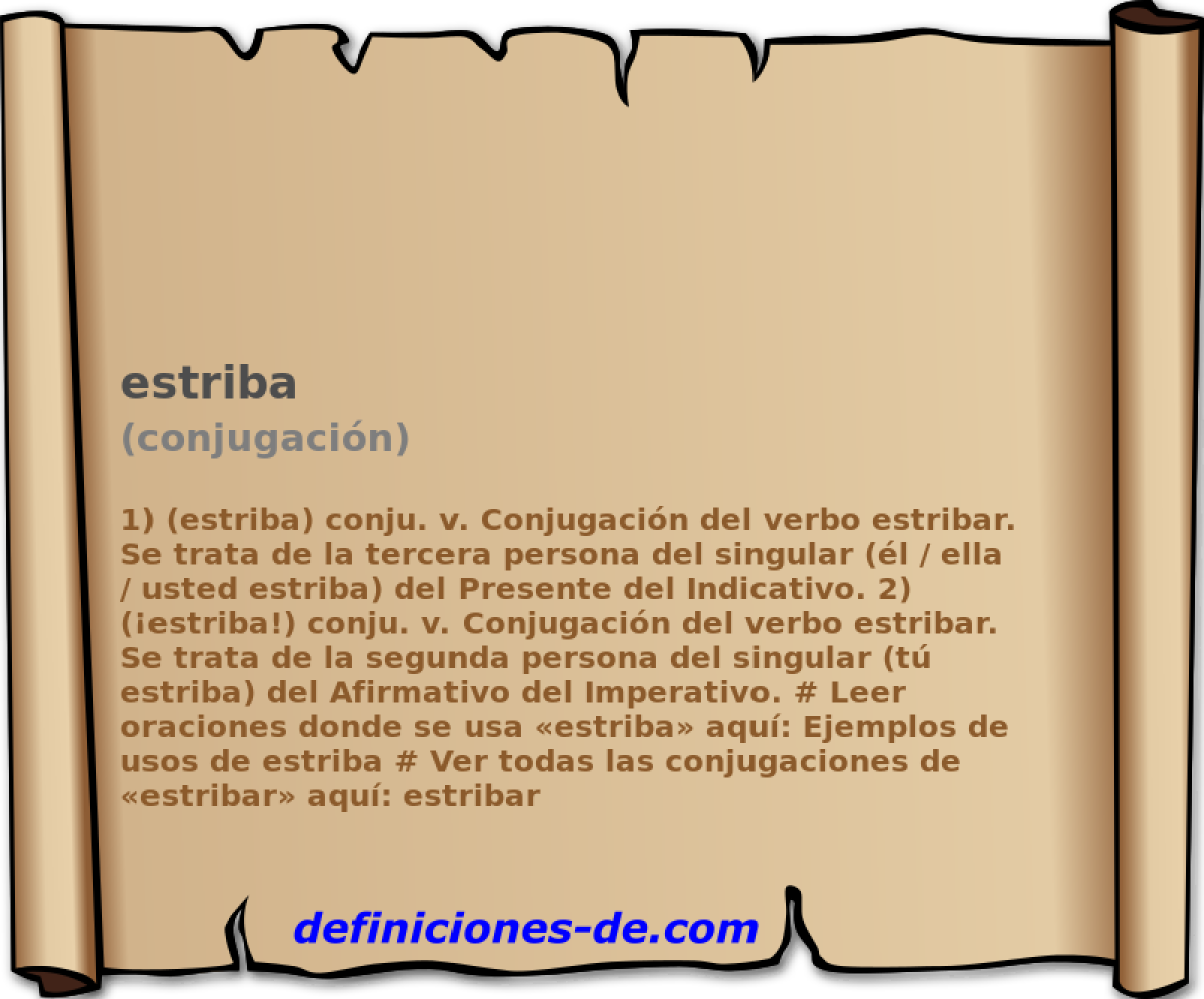 estriba (conjugacin)
