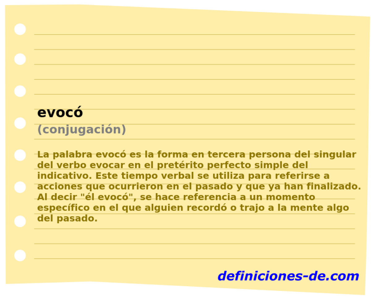evoc� (conjugaci�n)