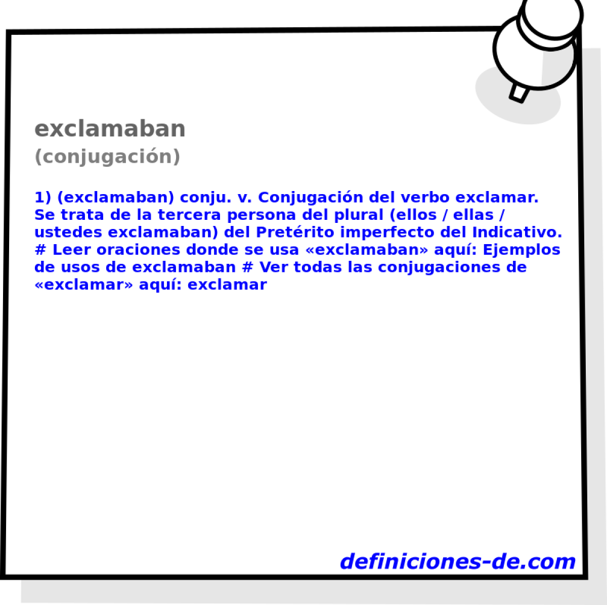exclamaban (conjugacin)