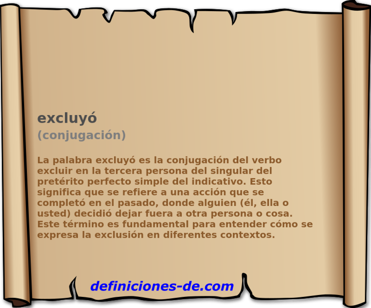 excluy� (conjugaci�n)