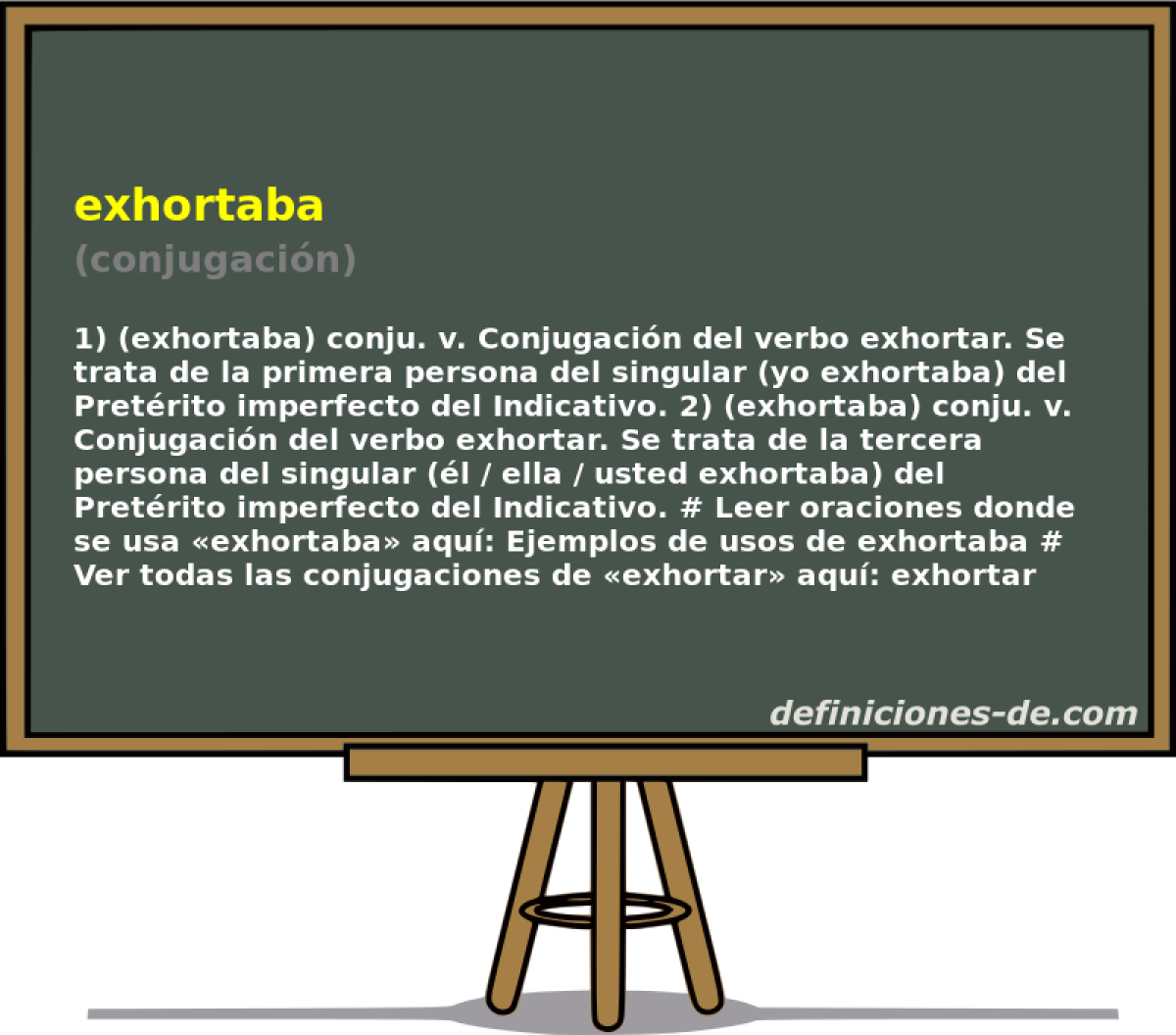 exhortaba (conjugacin)