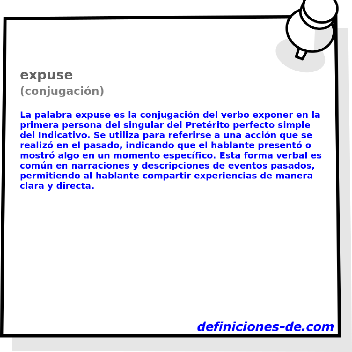 expuse (conjugación)
