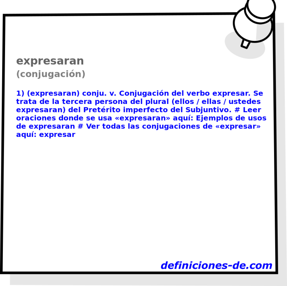 expresaran (conjugacin)